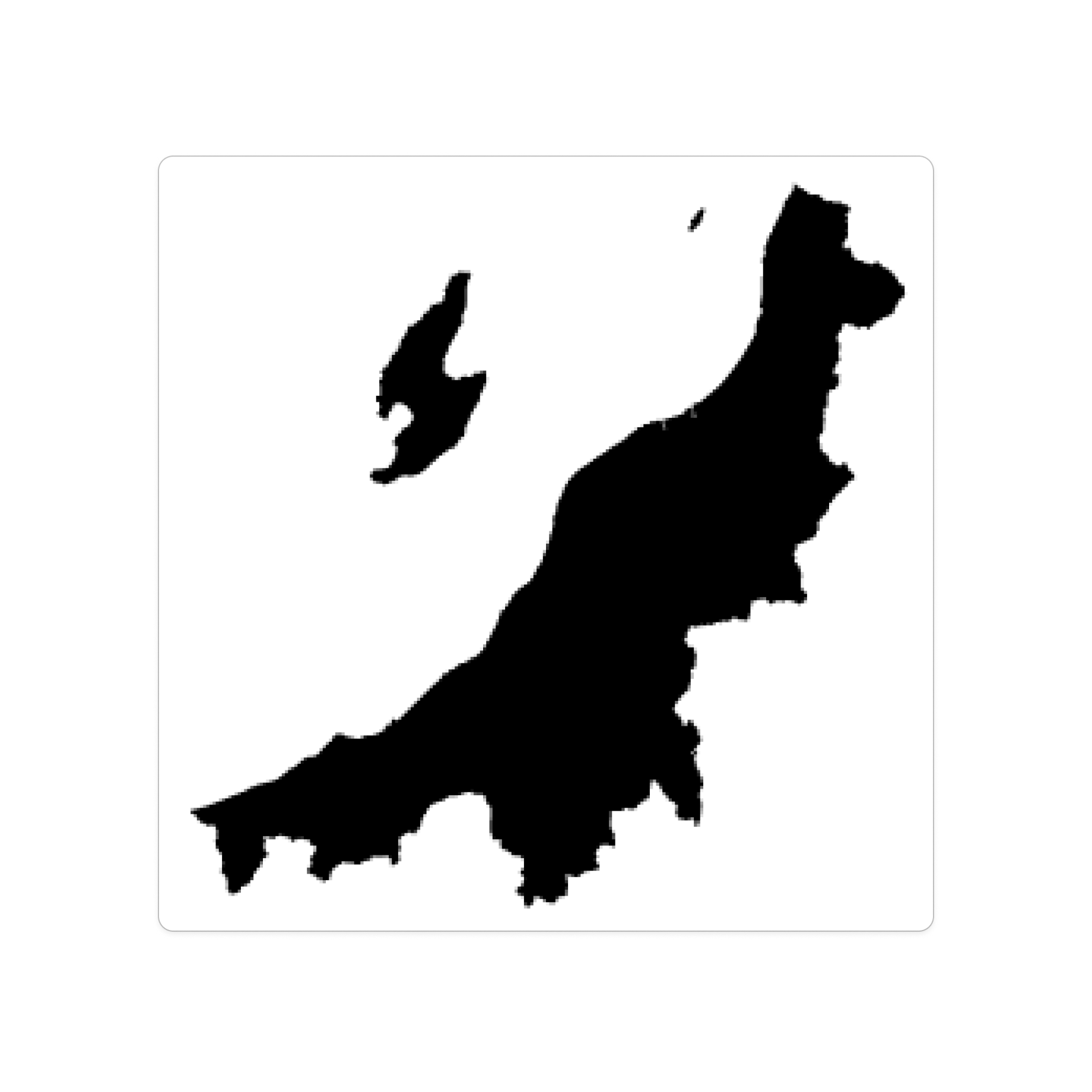 新潟県の地図